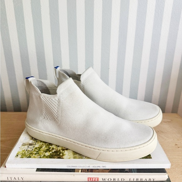 Rothy's Shoes - White Rothy’s Chelsea boots women’s 8.5